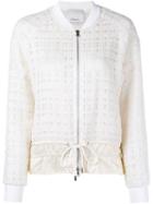 3.1 Phillip Lim Silk Trimmed Tweed Bomber