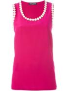 Dolce & Gabbana Daisy Tank Top, Women's, Size: 44, Pink/purple, Silk