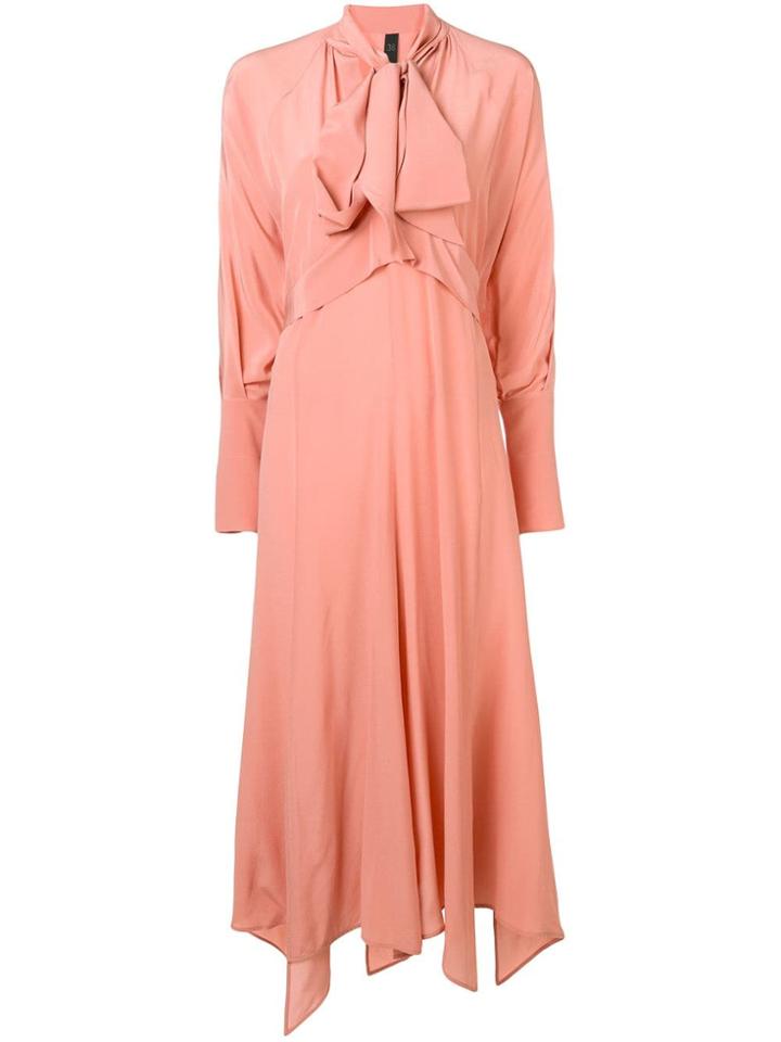 Petar Petrov Pussy Bow Maxi Dress - Pink