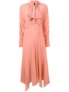 Petar Petrov Pussy Bow Maxi Dress - Pink
