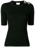 3.1 Phillip Lim Button Detail Knitted Top - Black