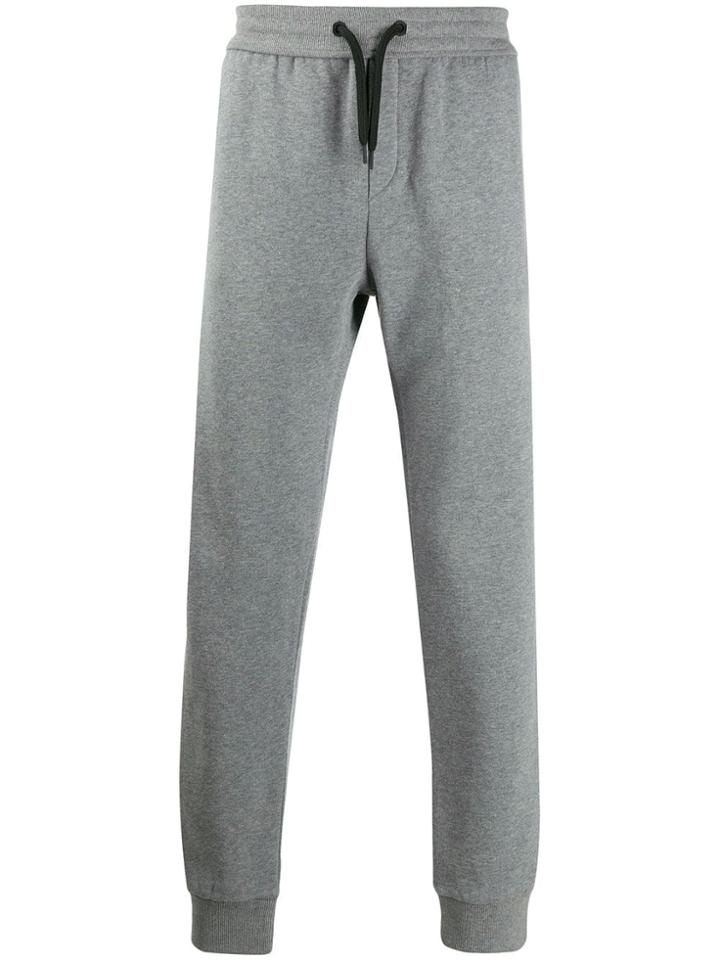 Versace Logo Patch Track Pants - Grey