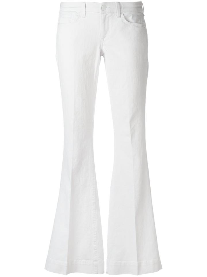 7 For All Mankind Stretch Bootcut Jeans, Women's, Size: 29, White, Cotton/spandex/elastane