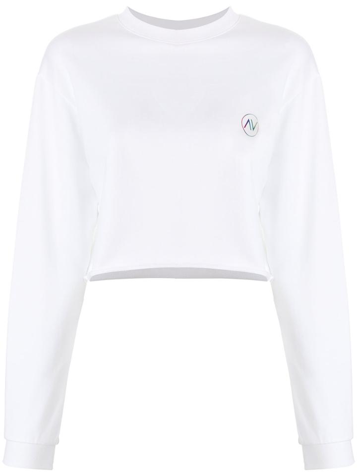 Alexandre Vauthier Cropped Sweatshirt - White