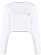 Alexandre Vauthier Cropped Sweatshirt - White