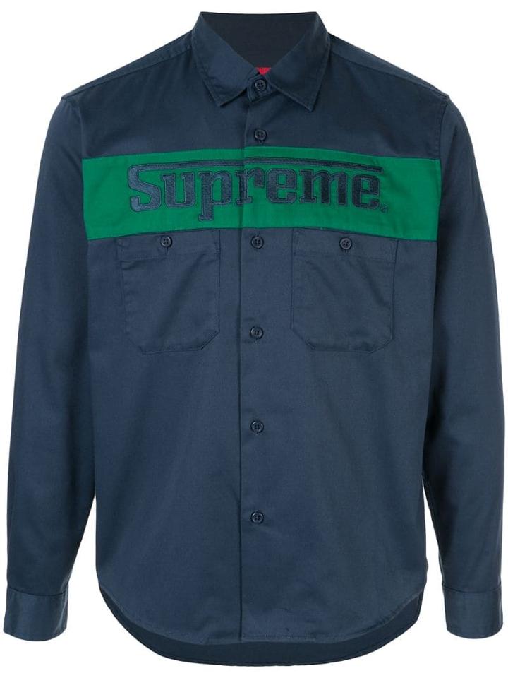 Supreme Racing Logo Work Shirt - Blue