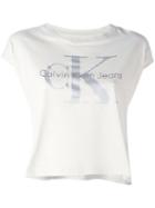 Calvin Klein Jeans Logo Short Sleeved T-shirt, Women's, Size: Xs, White, Cotton