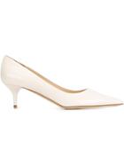 Jimmy Choo Aza Pumps, Women's, Size: 41, Nude/neutrals, Leather/patent Leather
