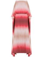 Amir Slama Long Silk Skirt - Red