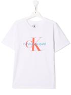 Calvin Klein Kids Teen Printed Logo T-shirt - White