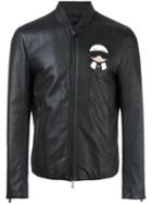 Fendi - 'karlito' Jacket - Men - Cotton/lamb Skin/polyester/cupro - 48, Black, Cotton/lamb Skin/polyester/cupro