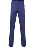 Gieves & Hawkes - Slim Fit Trousers - Men - Cotton - 34, Blue, Cotton