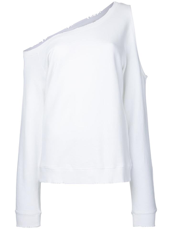 Rta - Cut-out Sweatshirt - Women - Cotton - Xs, White, Cotton