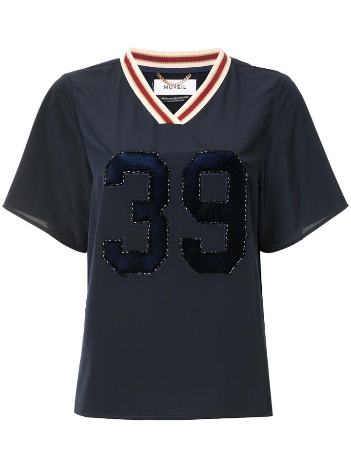 Muveil V-neck 39 T-shirt - Blue