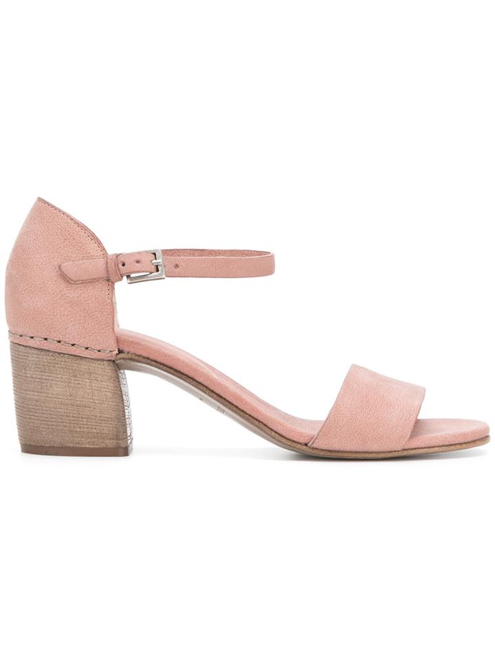 Roberto Del Carlo Block Heel Sandals - Pink & Purple
