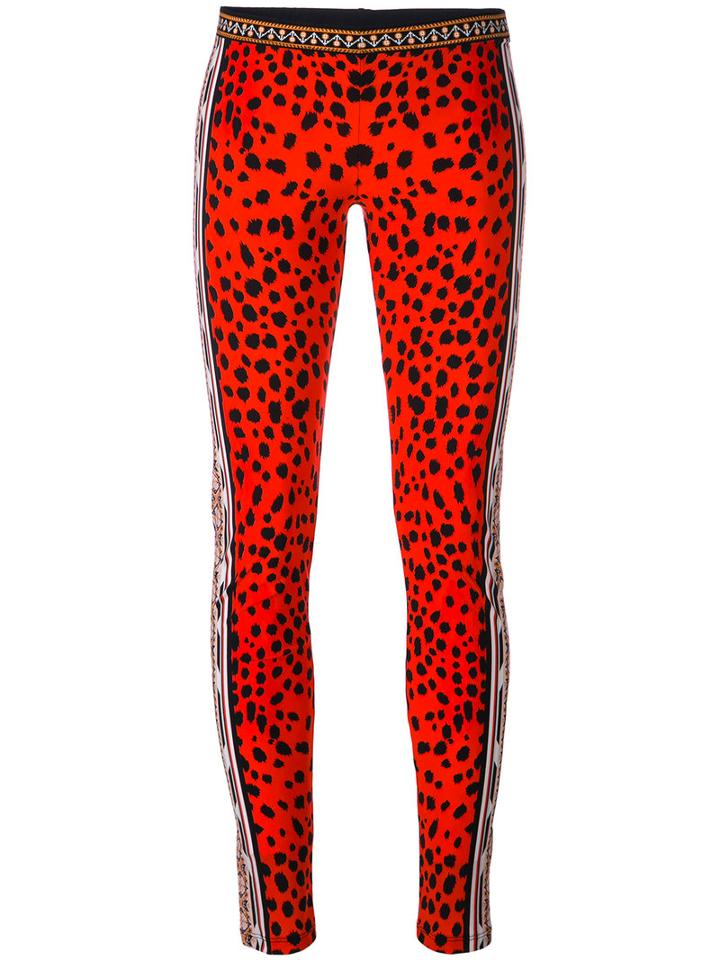 Roberto Cavalli - Multi-print Leggings - Women - Elastodiene/polyamide - M, Red, Elastodiene/polyamide
