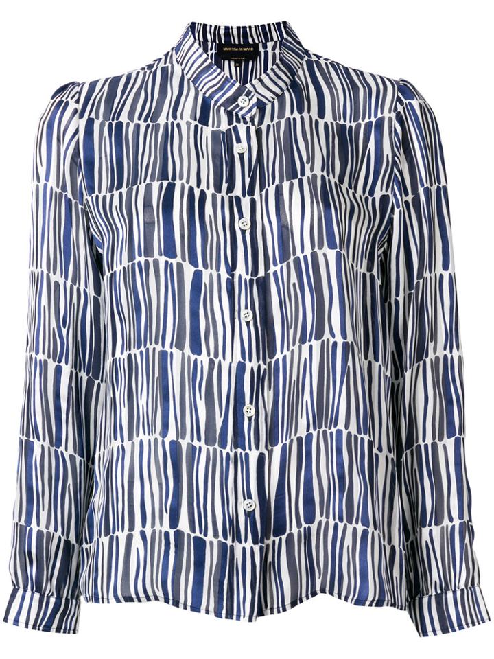 Vanessa Seward Geometric Fitted Shirt - Blue