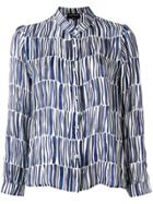 Vanessa Seward Geometric Fitted Shirt - Blue