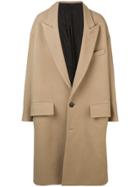 Ami Paris Oversize Two Buttons Coat - Neutrals