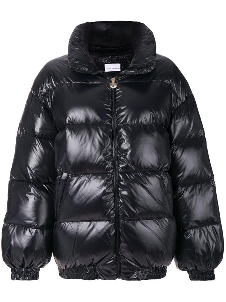 Chiara Ferragni Logomania Quilted Jacket - Black