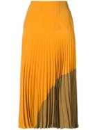 Fendi Pleated Midi Skirt - Orange