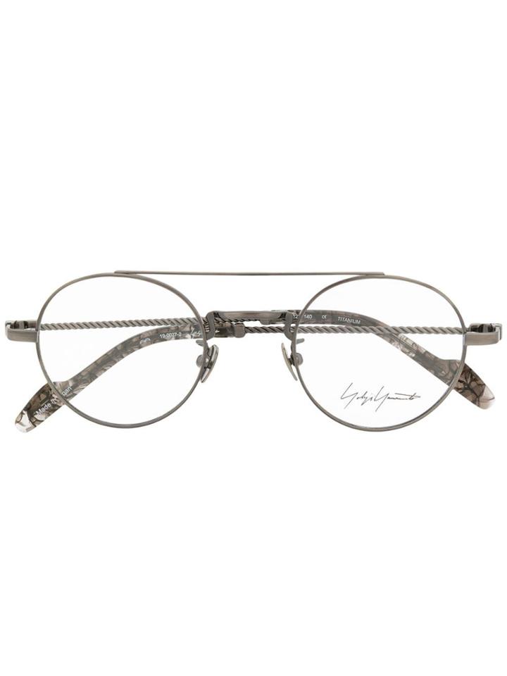 Yohji Yamamoto Round Frame Glasses - Grey