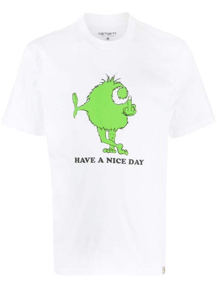 Carhartt Wip Have A Nice Day Print T-shirt - White