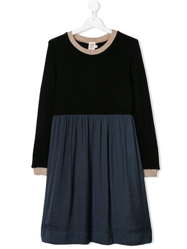 Caffe' D'orzo Teen Two-tone Dress - Black
