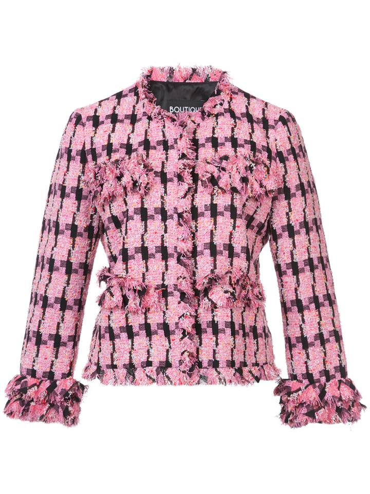 Boutique Moschino Embroidered Blazer - Pink & Purple