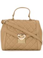 Love Moschino Small Quilted Tote, Women's, Brown, Polyurethane