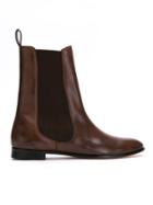 Sarah Chofakian Leather Chelsea Boots - Brown