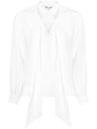 Dvf Diane Von Furstenberg Neck-tied Long Sleeve Blouse - White