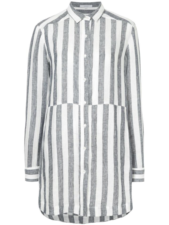 Venroy Striped Shirt Dress - Blue