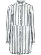 Venroy Striped Shirt Dress - Blue