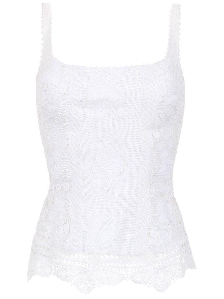 Martha Medeiros Nana Lace Top - White