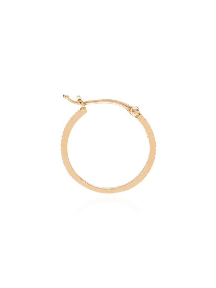 Foundrae 18kt Gold And Diamond Hoop Earring