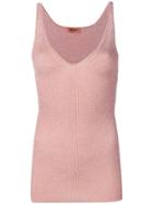 Missoni Metallic Ribbed Knit Vest - Pink