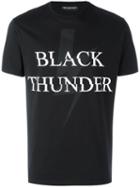 Neil Barrett Black Thunder Print T-shirt, Men's, Size: Large, Cotton
