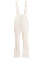 Alberta Ferretti Suspender Straps Trousers - White