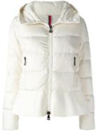 Moncler 'nesea' Padded Jacket, Women's, Size: 2, White, Feather Down/nylon/polyamide/virgin Wool
