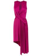Tufi Duek Asymmetrical Midi Dress - Pink