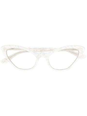 Mcq Alexander Mcqueen Marble Effect Sunglasses - White