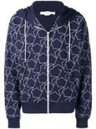 Golden Goose Deluxe Brand Star Zipped Hoodie - Blue