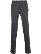 Incotex Glen-check Tailored Trousers - Black