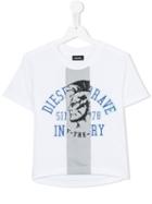 Diesel Kids - Graphic Print T-shirt - Kids - Cotton/polyester - 12 Yrs, White