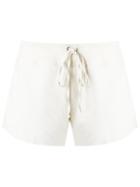Uma Raquel Davidowicz - Mid Rise Shorts - Women - Linen/flax/spandex/elastane/viscose - 40, White, Linen/flax/spandex/elastane/viscose