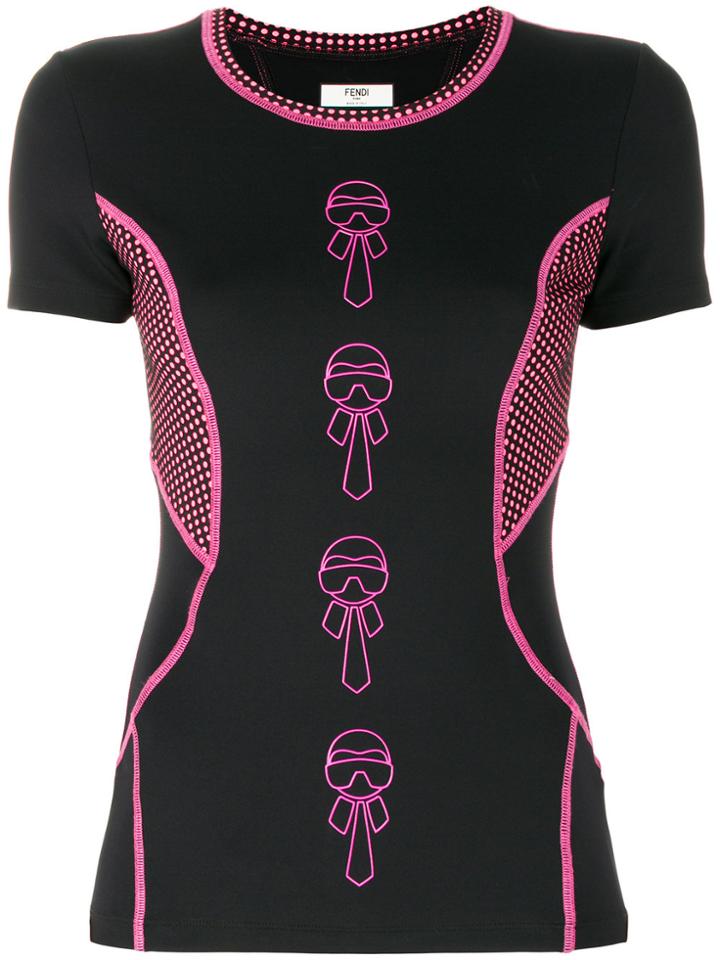 Fendi Karl Print T-shirt - Black