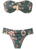 Brigitte Dany + Tanga Melissa Off The Shoulder Bikini Set - Green