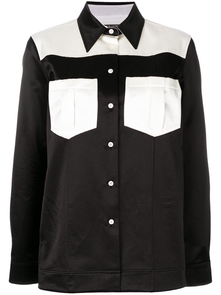 Calvin Klein 205w39nyc Longsleeved Pinned Blouse - Black