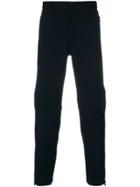 Emporio Armani Fine Check Tapered Trousers - Blue